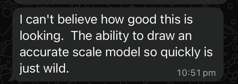 Metal worker sharing a CAD60 gate drawing with a client via WhatsApp